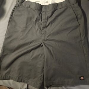 Dickies Men's Charcoal Flat Front Shorts
